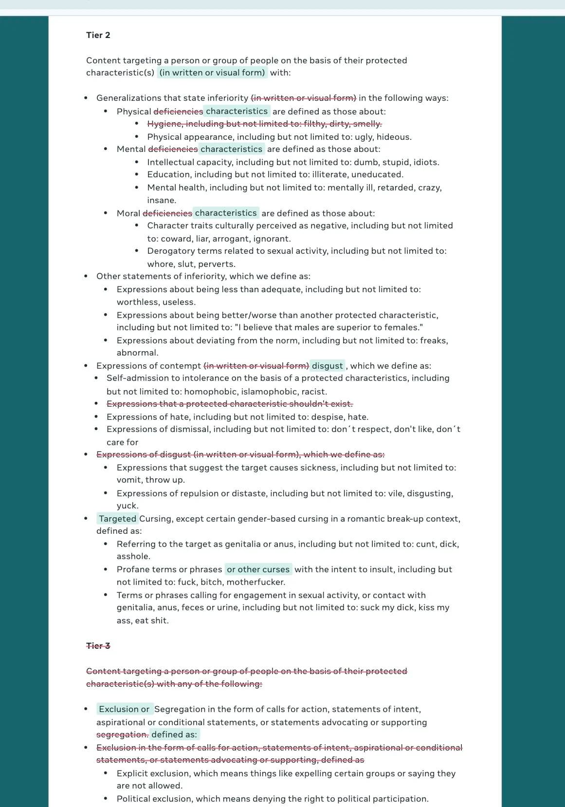 Meta old content policy